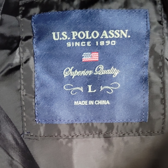 US POLO ASSN Women's Hooded Puffer Jacket Black Large - Picture 7 of 9